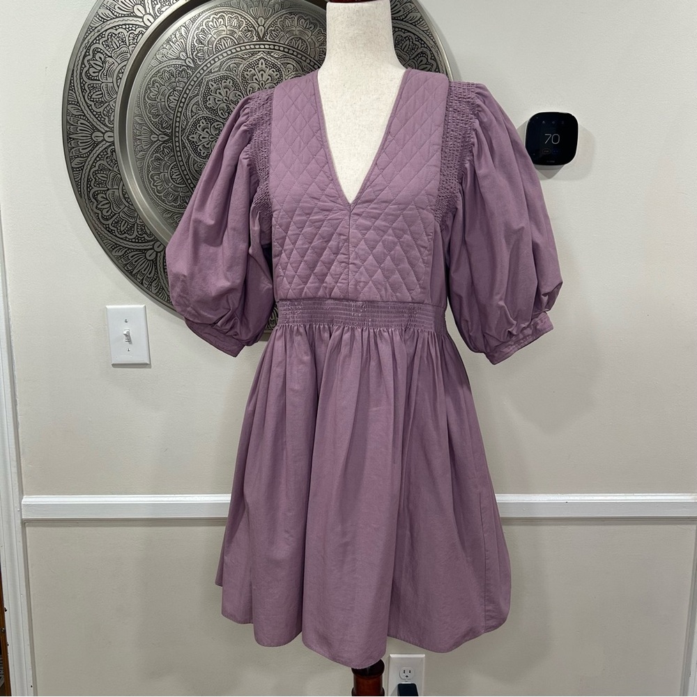 HUNTER BELL lavender quilted top dress - size small - Picture 1 of 11